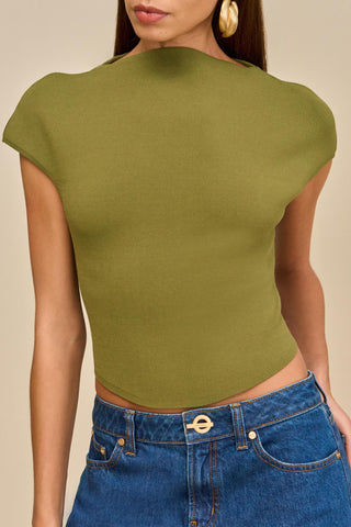 VIRGINIANA KNIT TOP - CEDAR