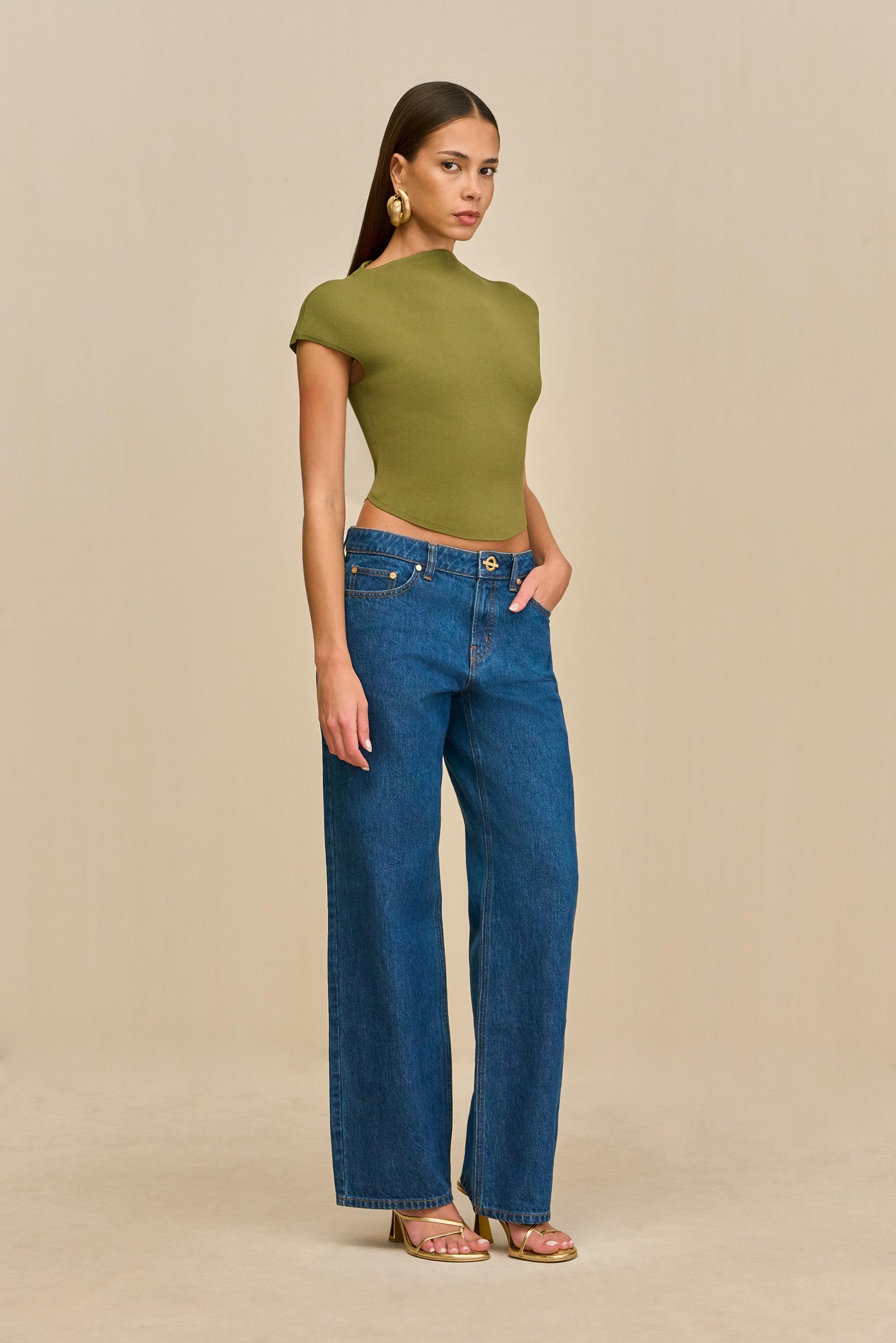 VIRGINIANA KNIT TOP - CEDAR