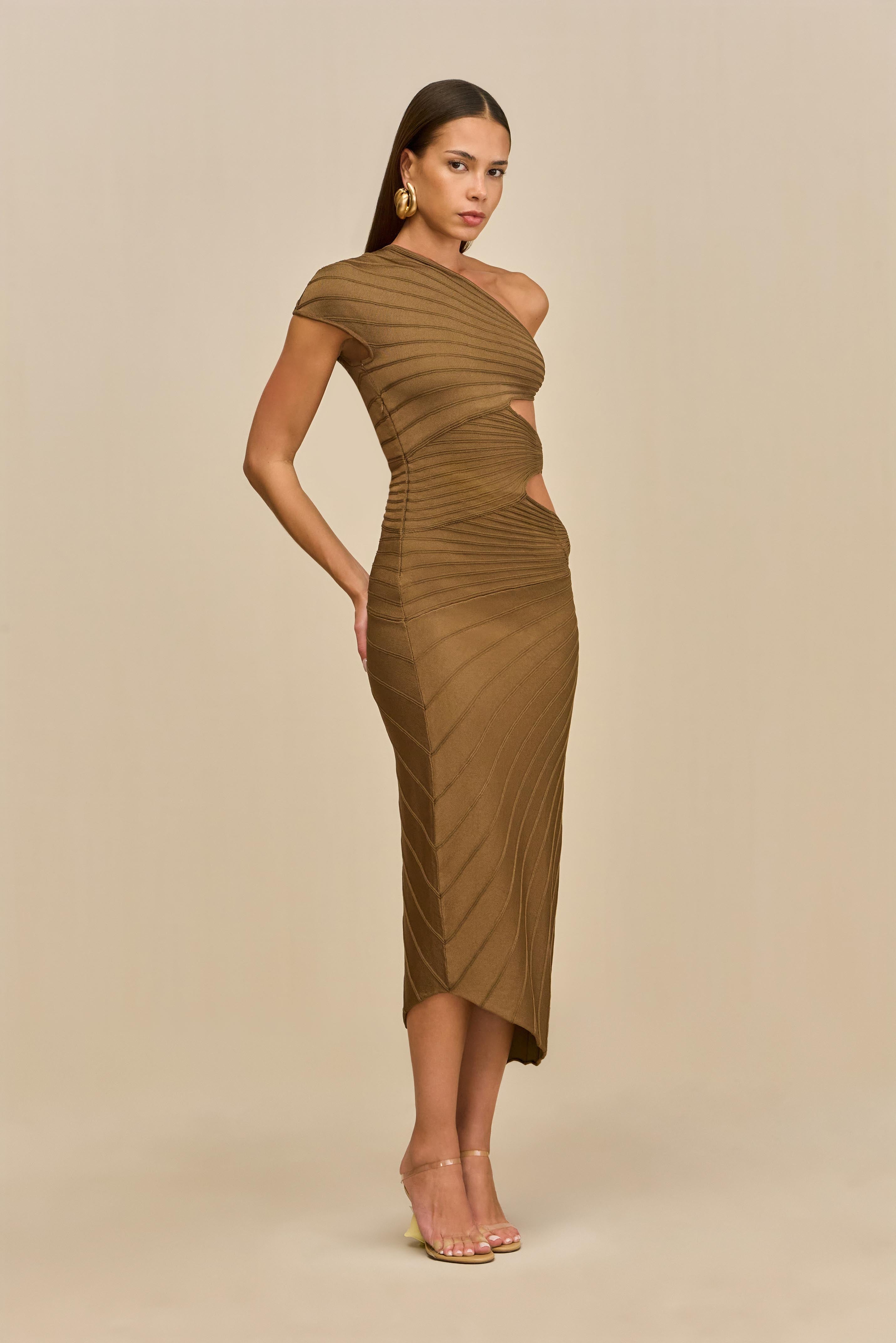 lurenz knit dress LURENZ KNIT DRESS - AFFOGATO