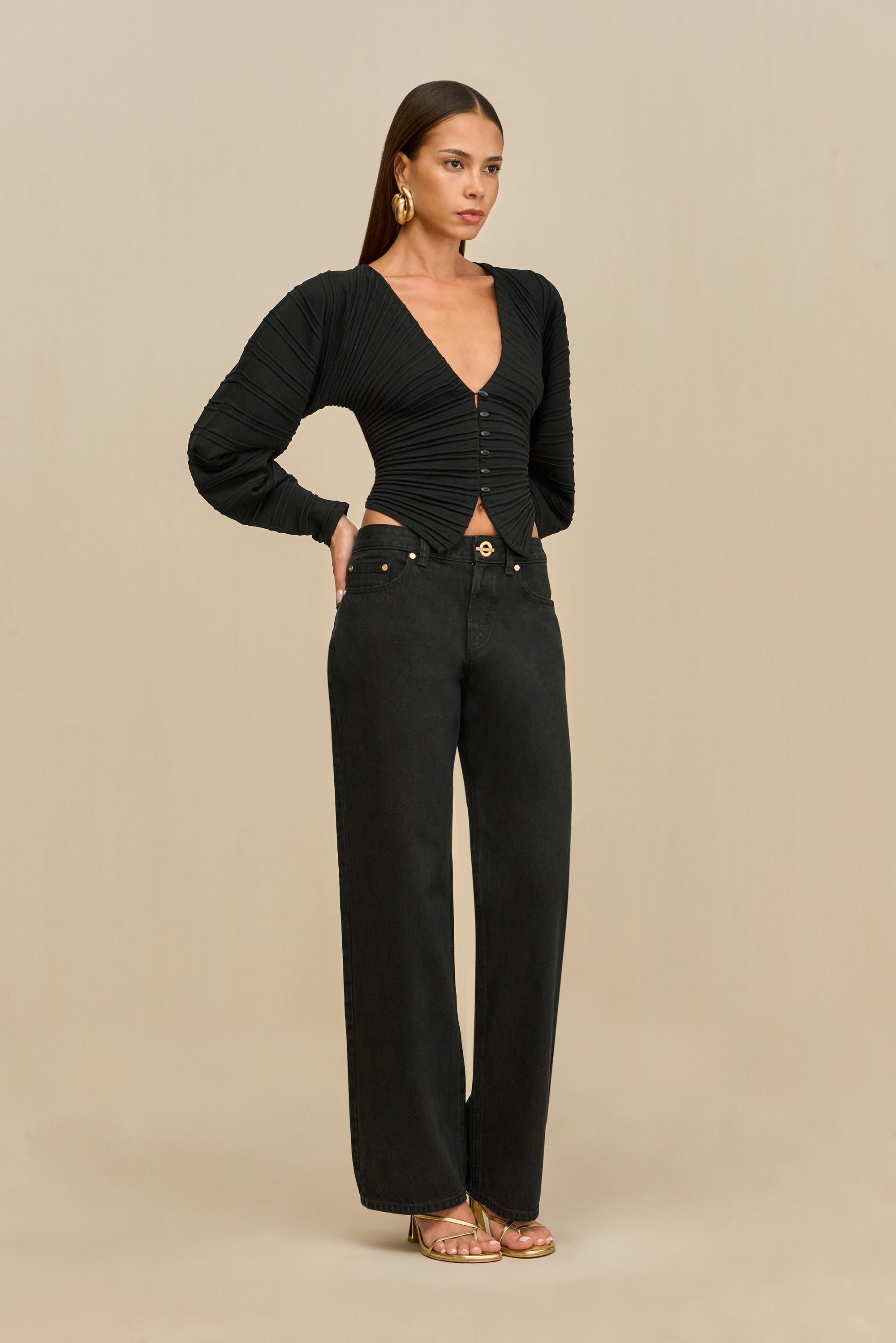BLAIR KNIT CARDIGAN - BLACK