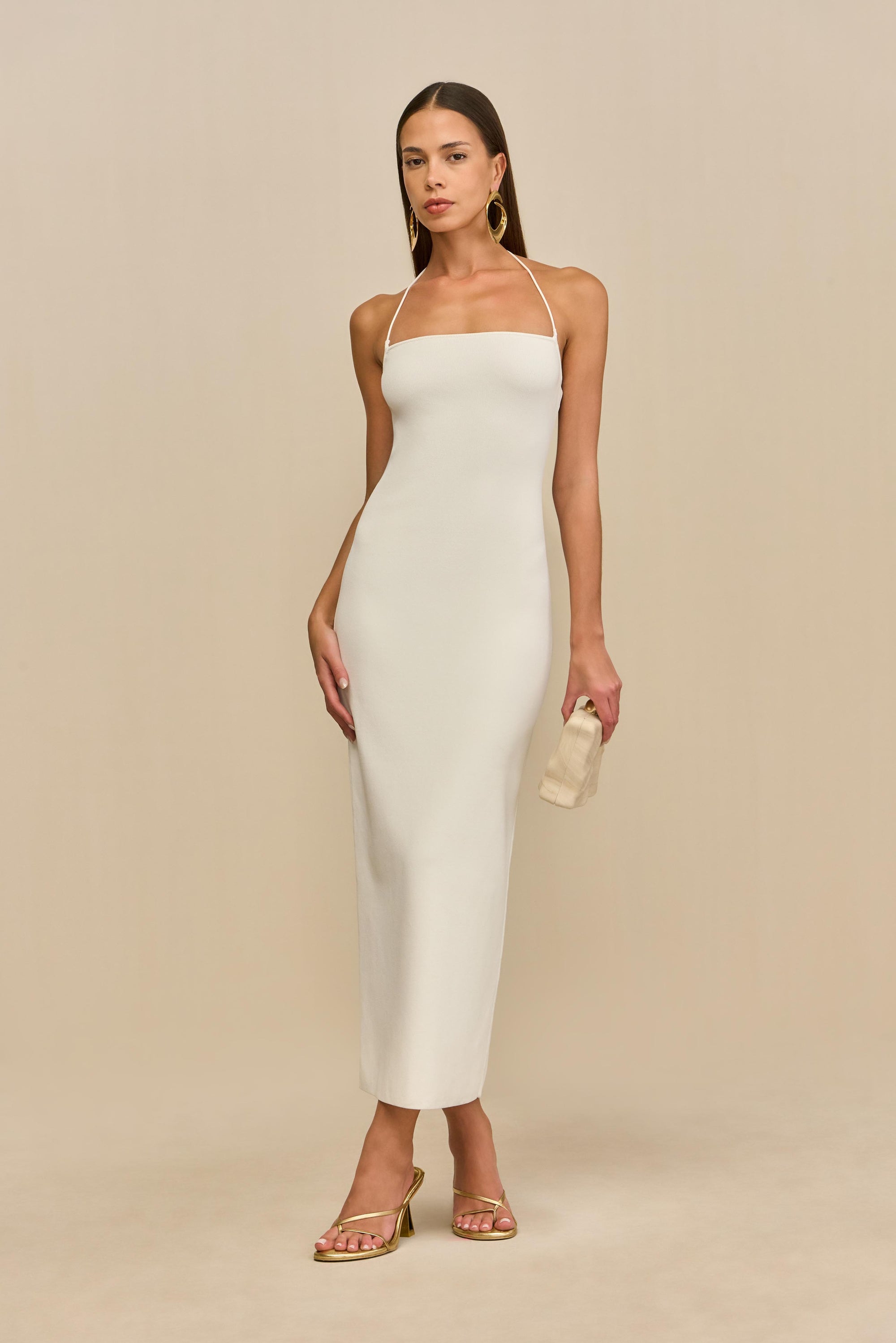 MELVILLE KNIT DRESS - OFF WHITE