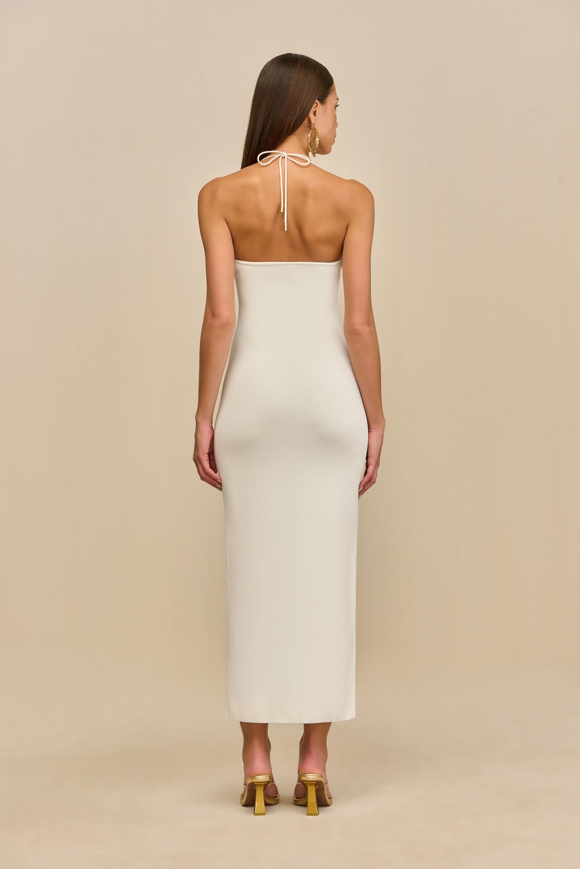 MELVILLE KNIT DRESS - OFF WHITE