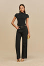 VIRGINIANA KNIT TOP - BLACK