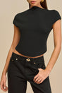 VIRGINIANA KNIT TOP - BLACK