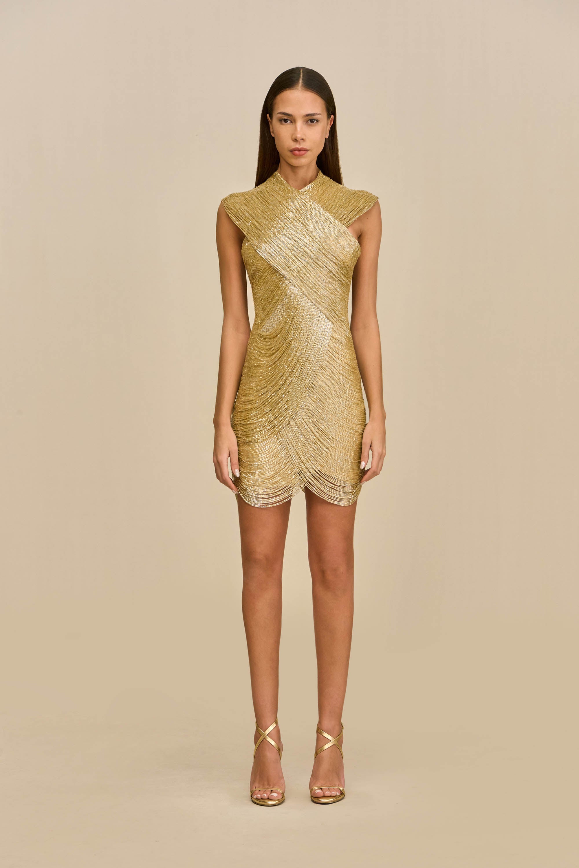 LYON DRESS - LIGHT GOLD