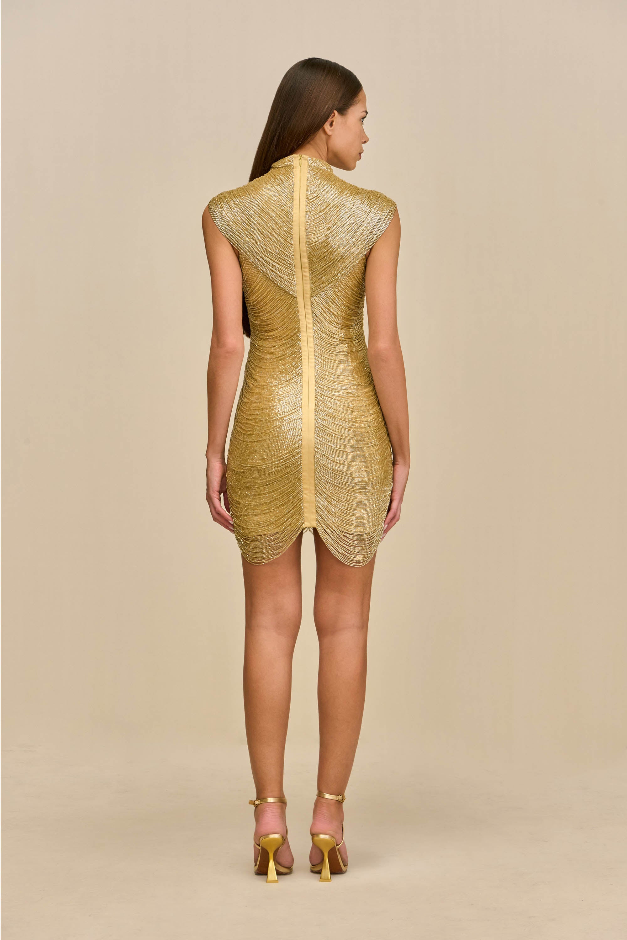 LYON DRESS - LIGHT GOLD