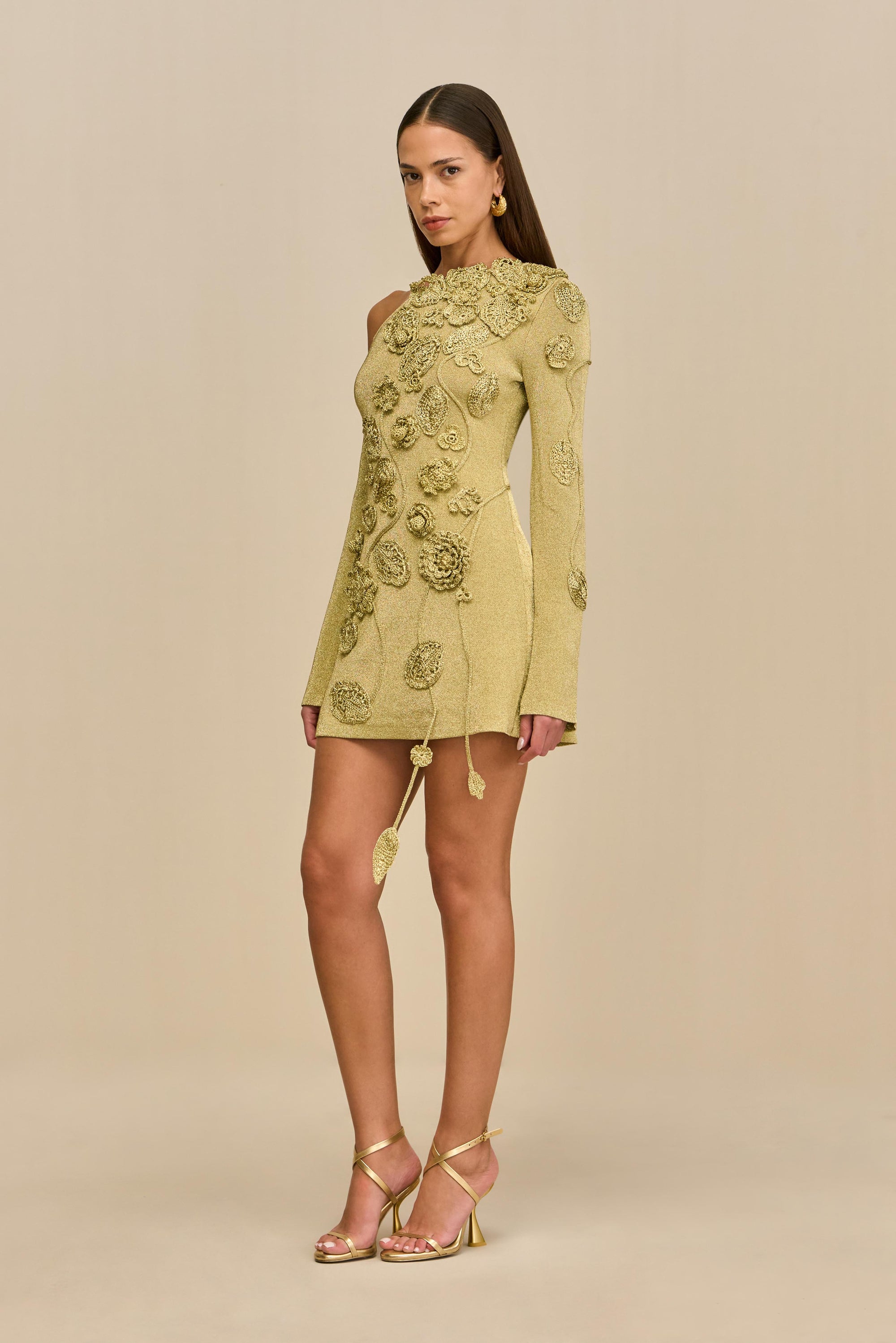 KAELA KNIT DRESS - GOLD CULT GAIA KAELA KNIT DRESS - GOLD CULT GAIA