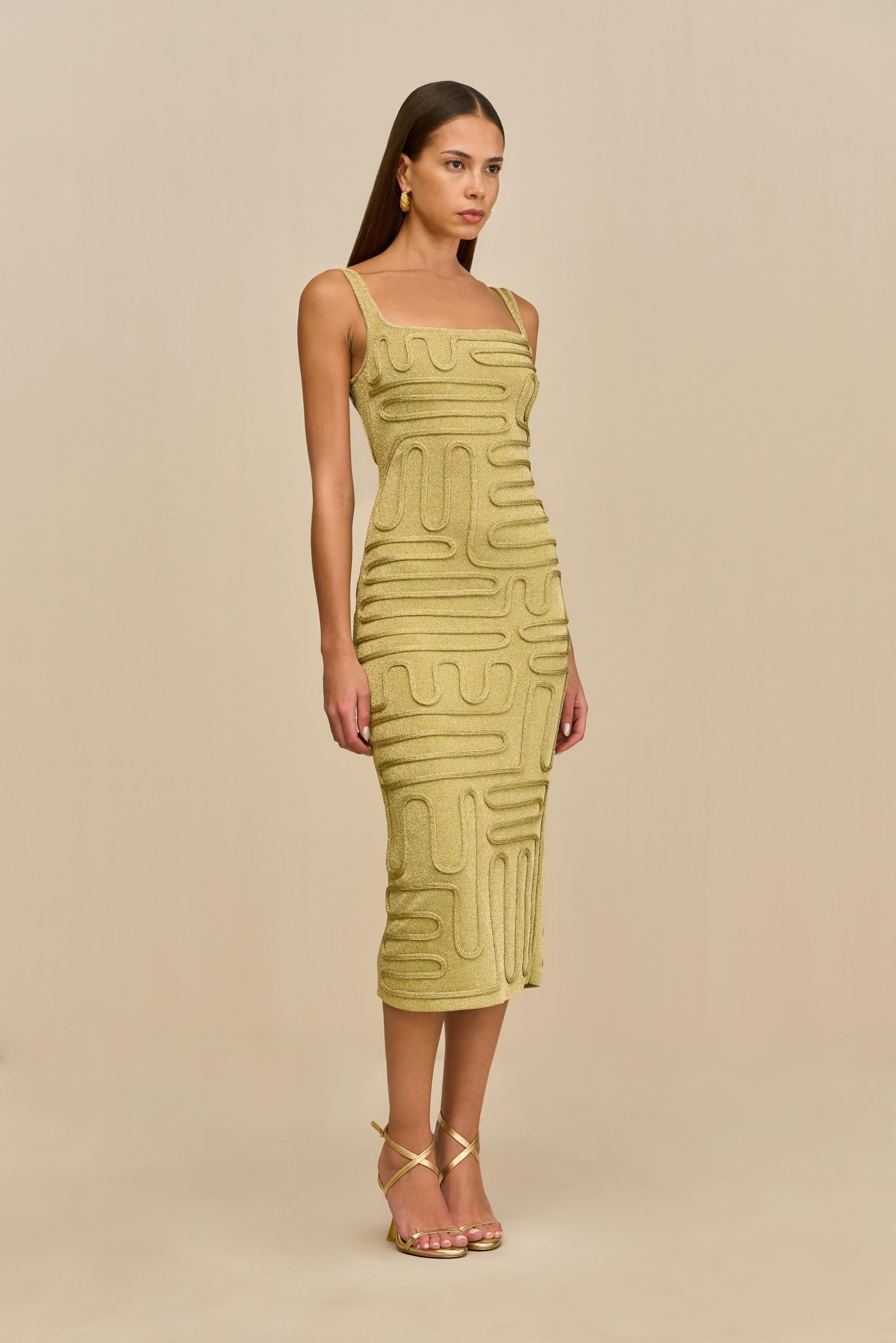 KYMIA KNIT DRESS - GOLD CULT GAIA KYMIA KNIT DRESS - GOLD CULT GAIA