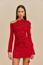 KAELA KNIT DRESS - MERLOT
