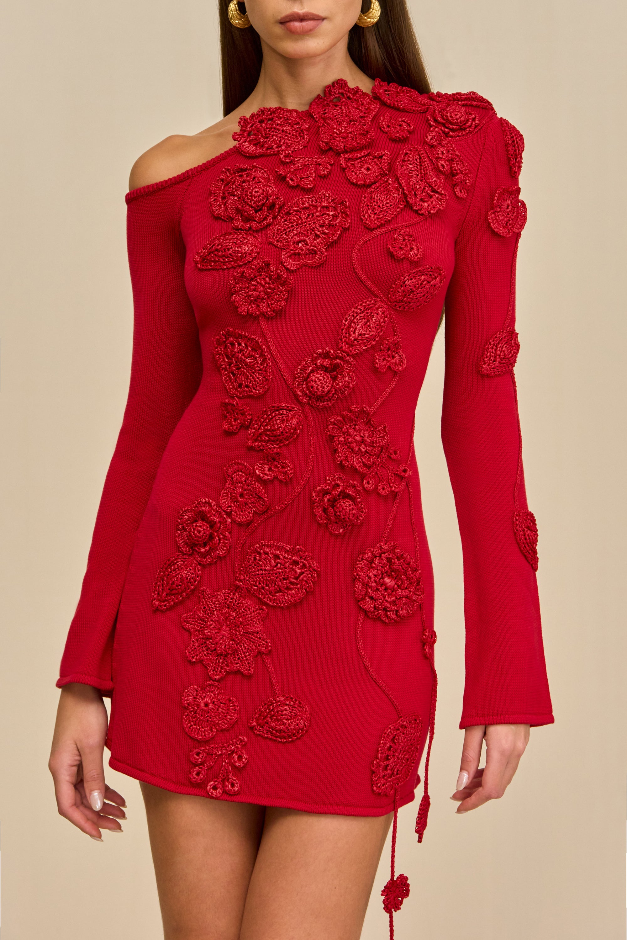 KAELA KNIT DRESS - MERLOT