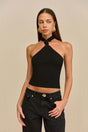 WALI KNIT TOP - BLACK