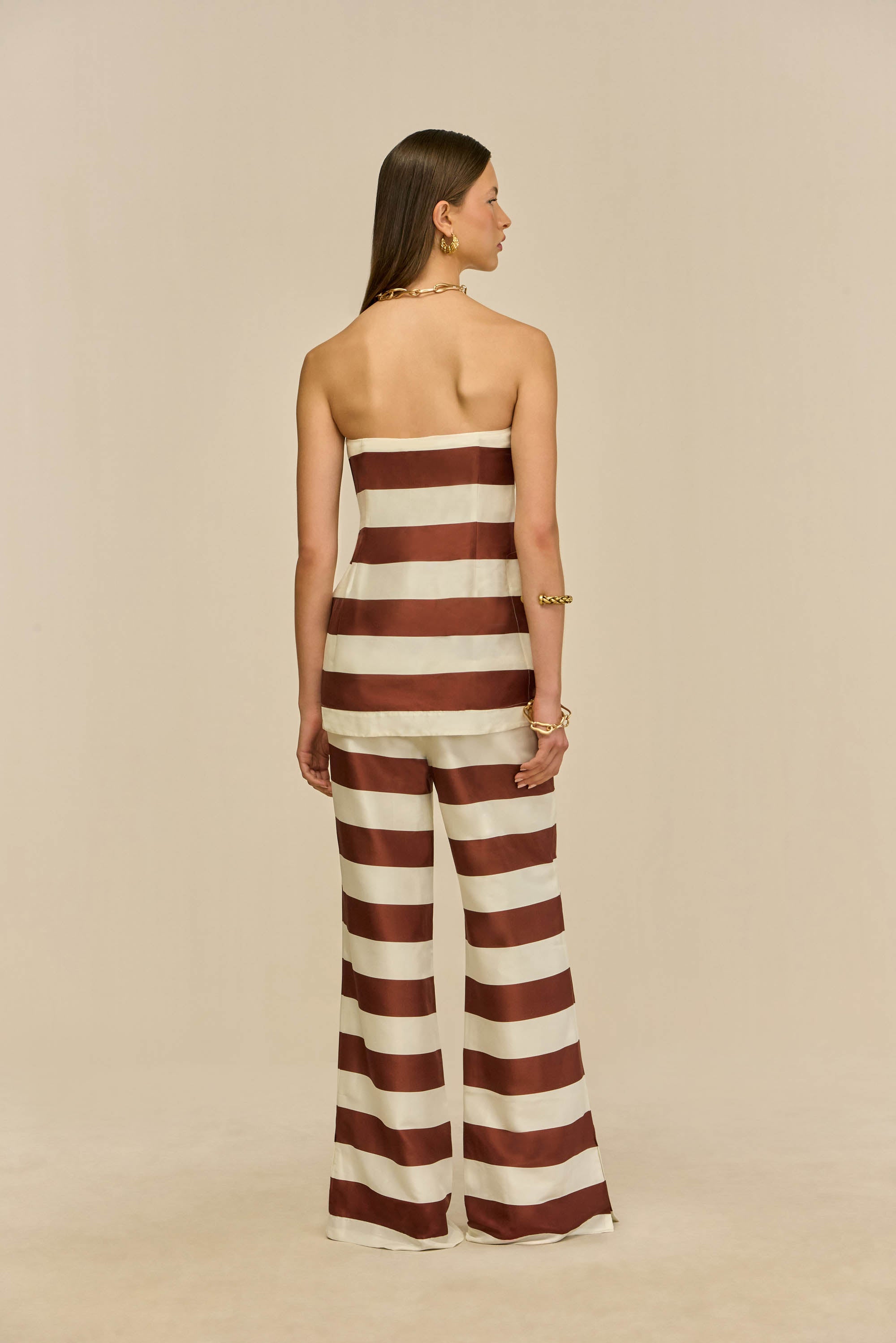 RHETT TOP - LARGE SADDLE STRIPE