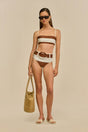 TAREK BIKINI BOTTOM - LARGE SADDLE STRIPE