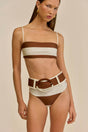 ESTRELLA BIKINI TOP - LARGE SADDLE STRIPE