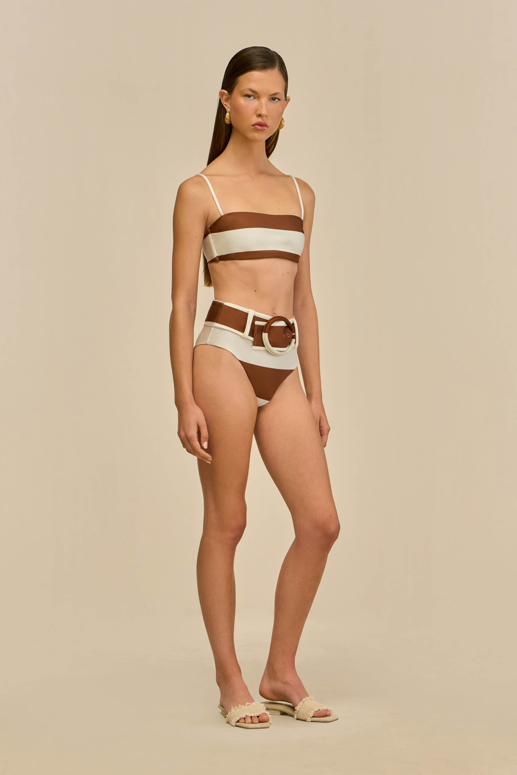 ESTRELLA BIKINI TOP - LARGE SADDLE STRIPE