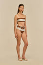 TAREK BIKINI BOTTOM - LARGE SADDLE STRIPE