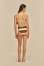 TAREK BIKINI BOTTOM - LARGE SADDLE STRIPE