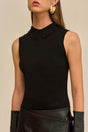 MYKO KNIT BODYSUIT - BLACK