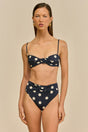 ALOUETTE BIKINI TOP - SMALL DOT DEEP LAKE