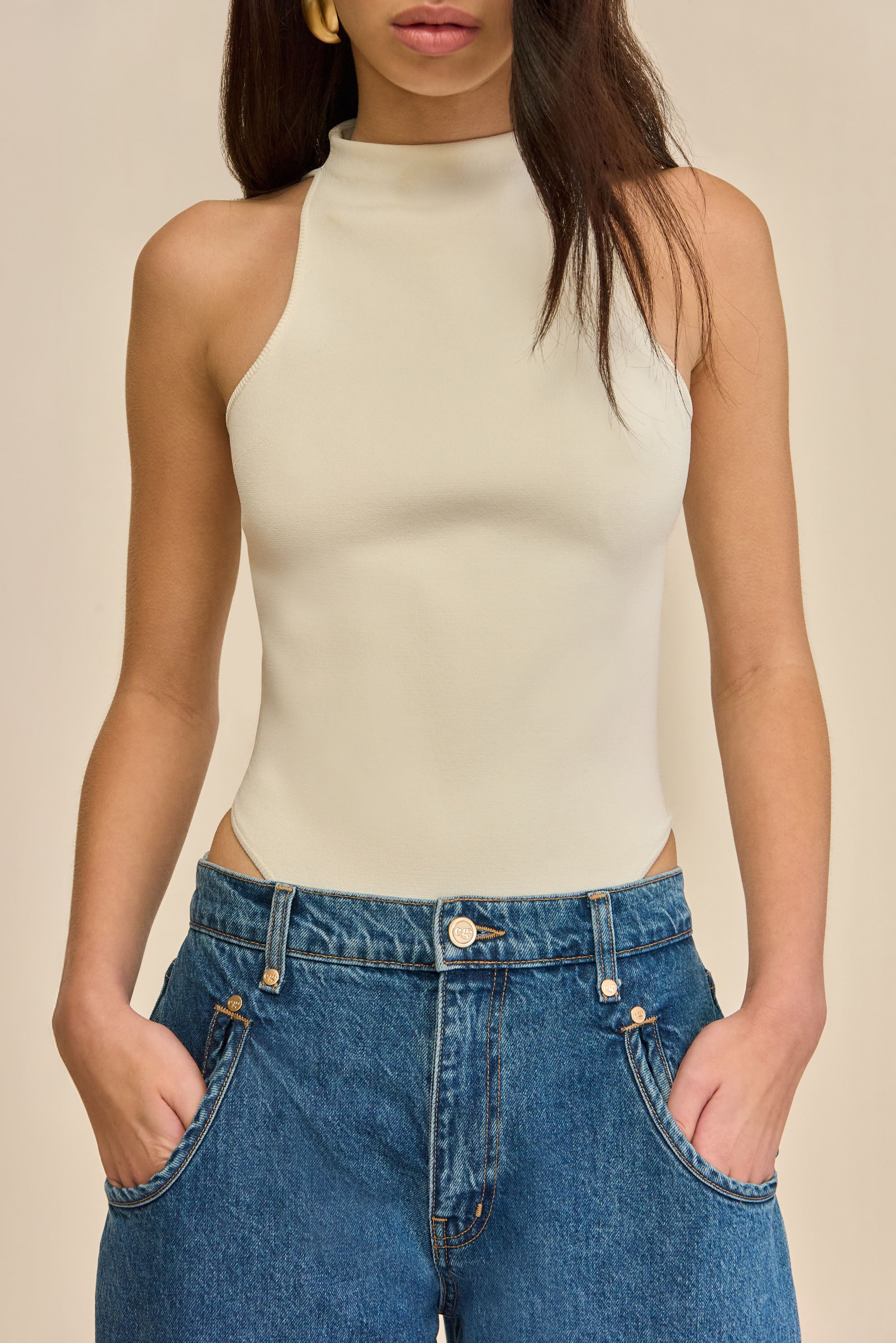 CASSIUS KNIT BODYSUIT - OFF WHITE