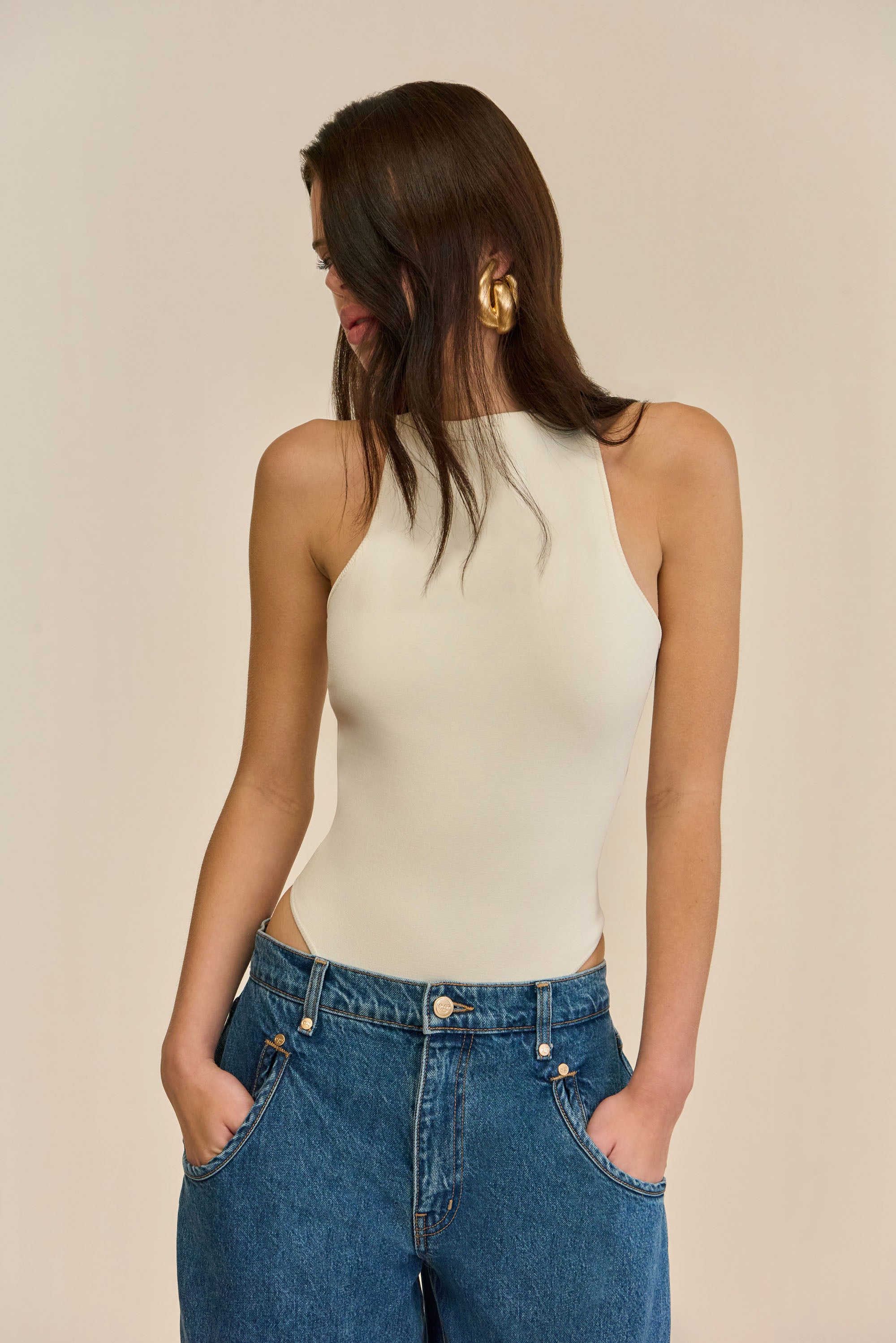 CASSIUS KNIT BODYSUIT - OFF WHITE