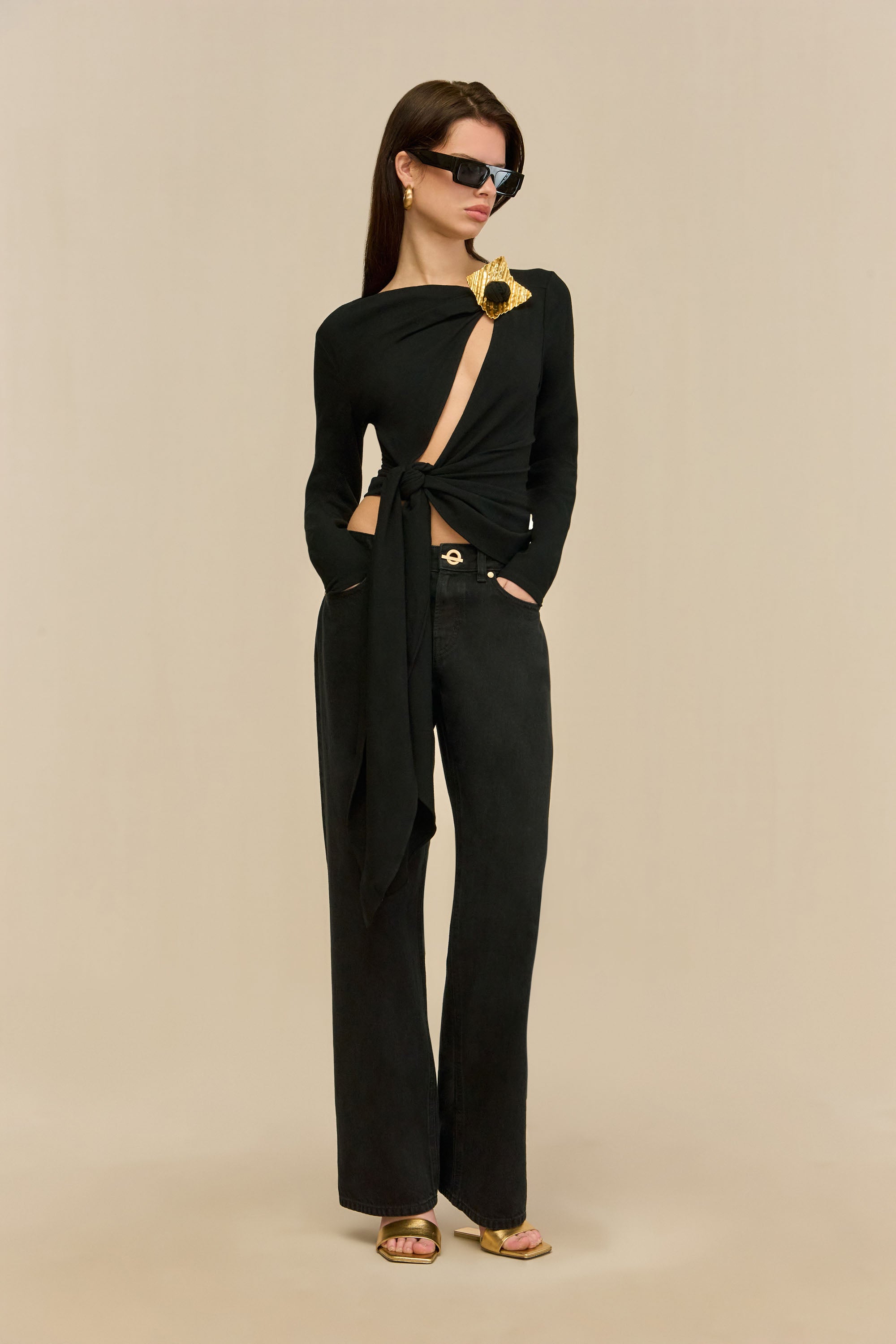 STASSI TOP - BLACK