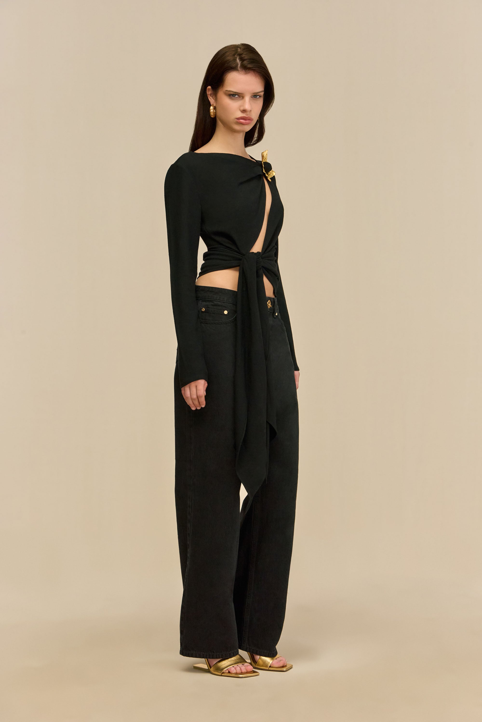 STASSI TOP - BLACK