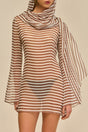 BEAUX DRESS - SMALL SADDLE STRIPE