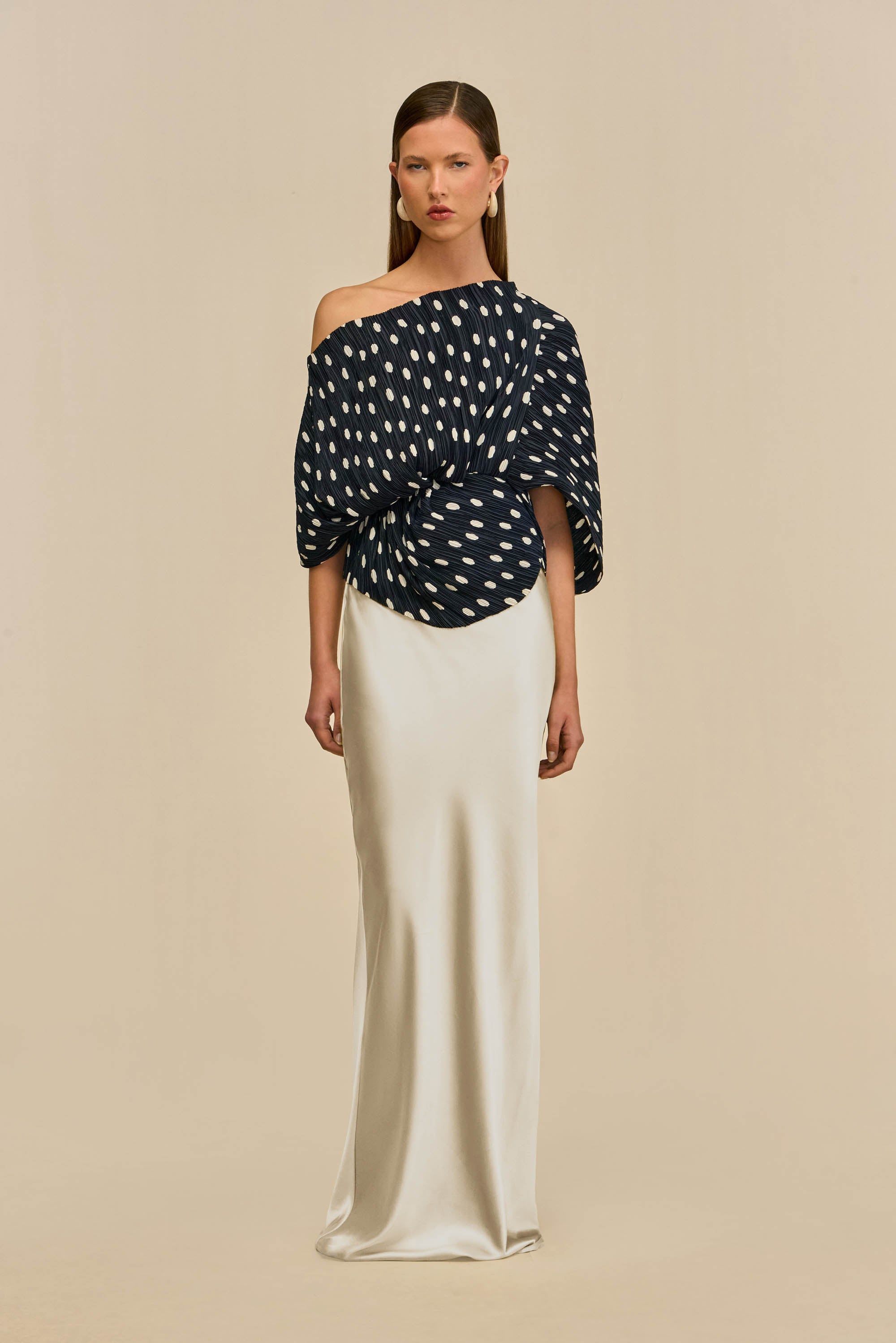 CAMI TOP - SMALL DOT DEEP LAKE