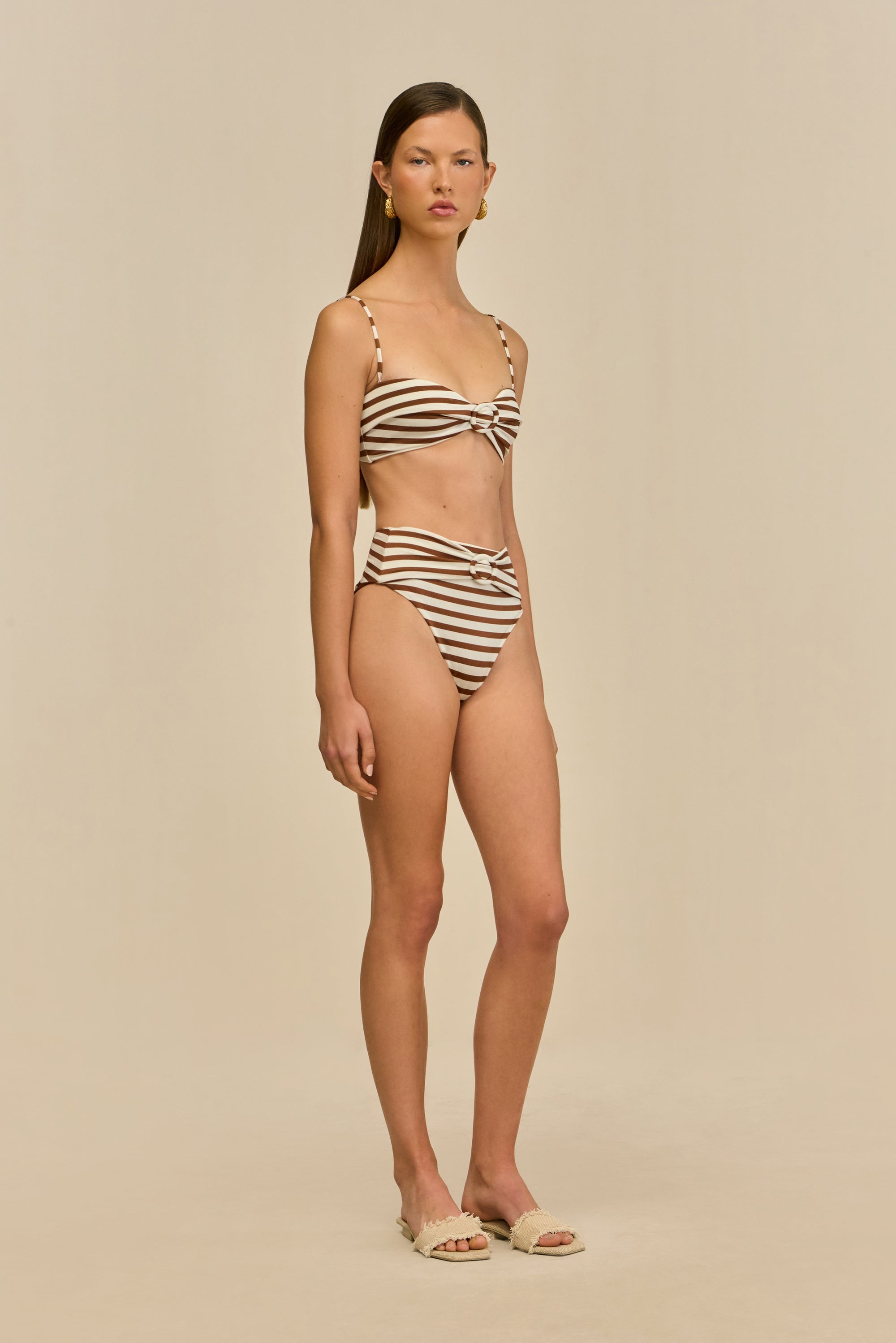ALOUETTE BIKINI TOP - SMALL SADDLE STRIPE