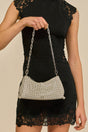 OSA RHINESTONE SHOULDER BAG - CLEAR