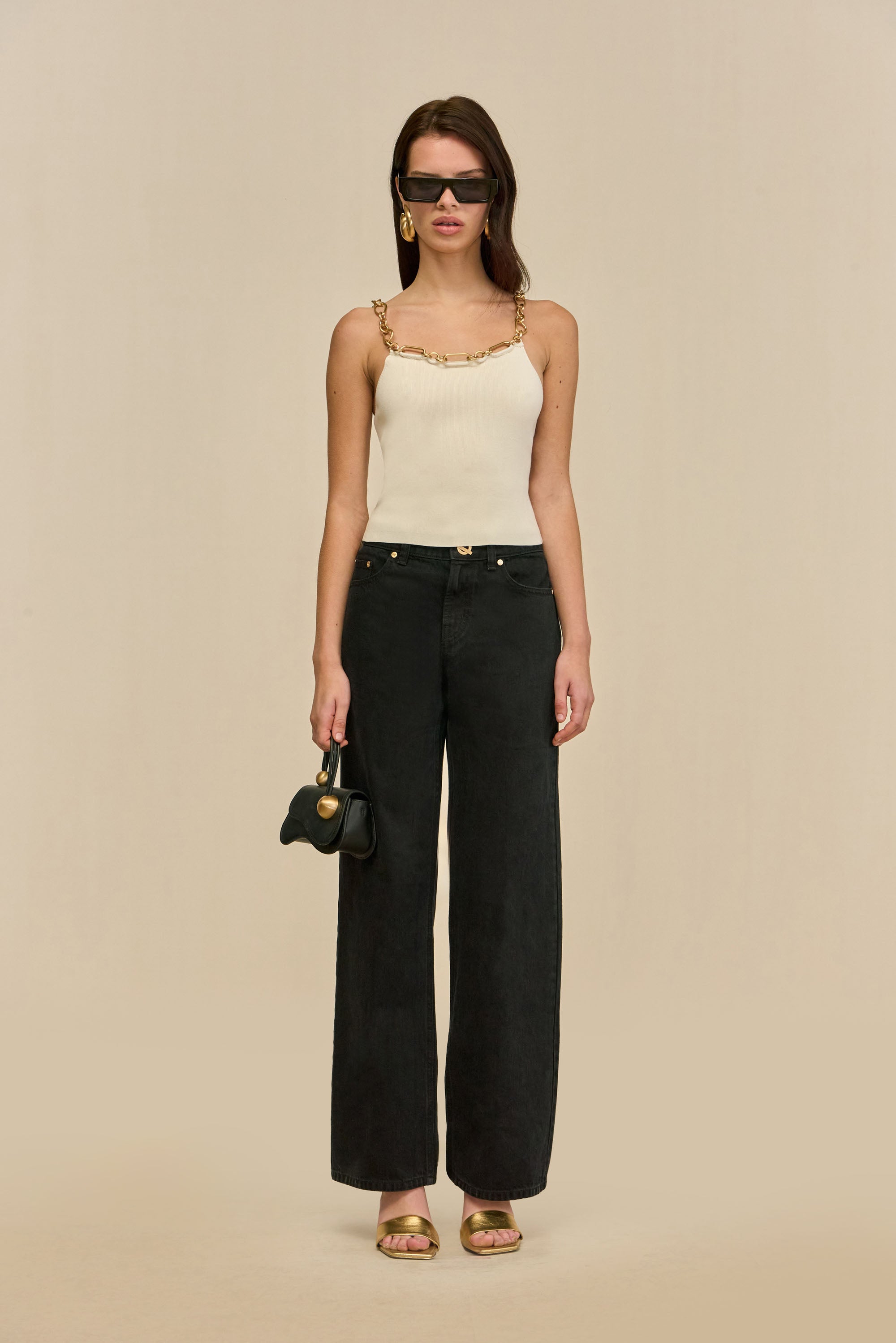 KASSANDRA KNIT TOP - OFF WHITE