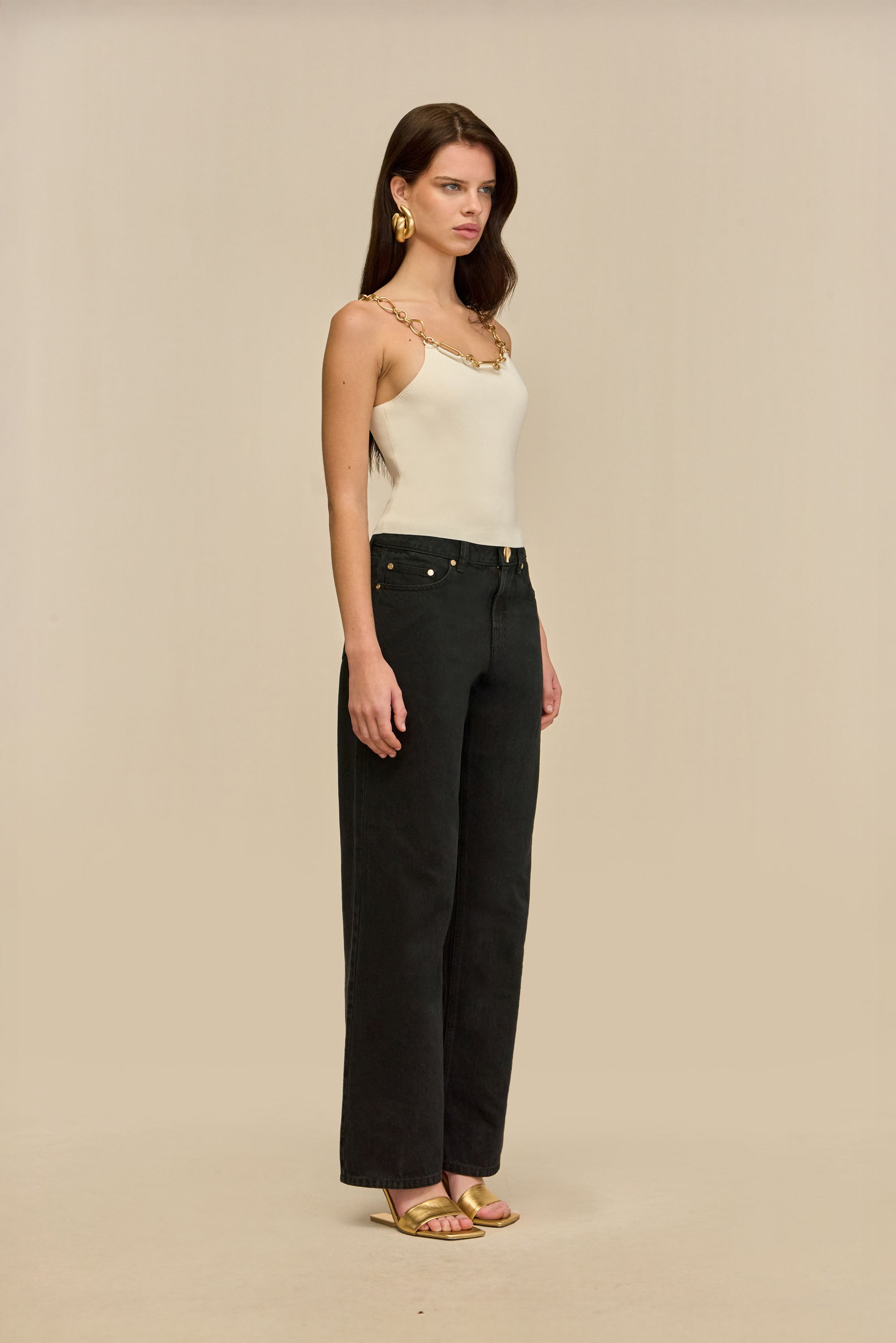 KASSANDRA KNIT TOP - OFF WHITE