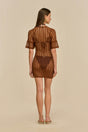 RURU KNIT COVERUP DRESS - SADDLE
