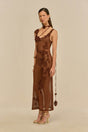 PEMMA KNIT DRESS - SADDLE