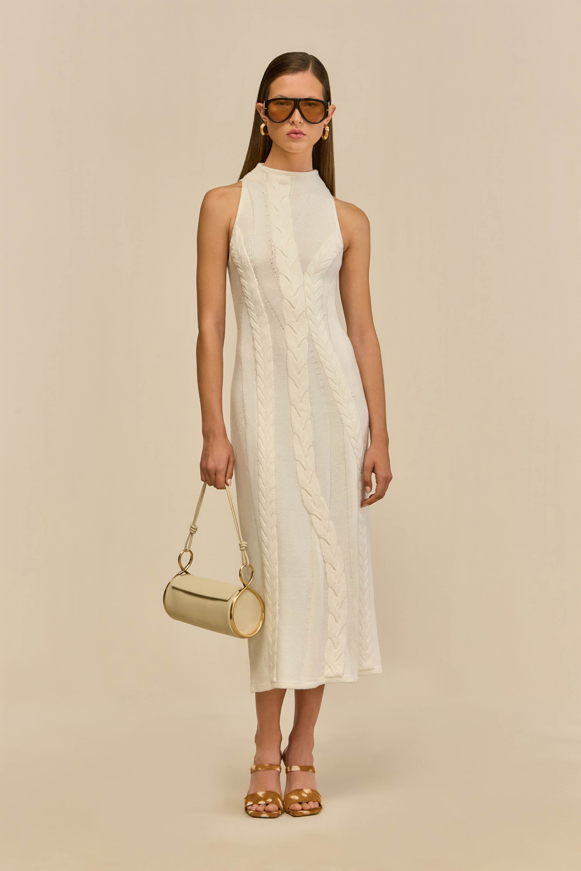MOLLIE KNIT DRESS - OFF WHITE