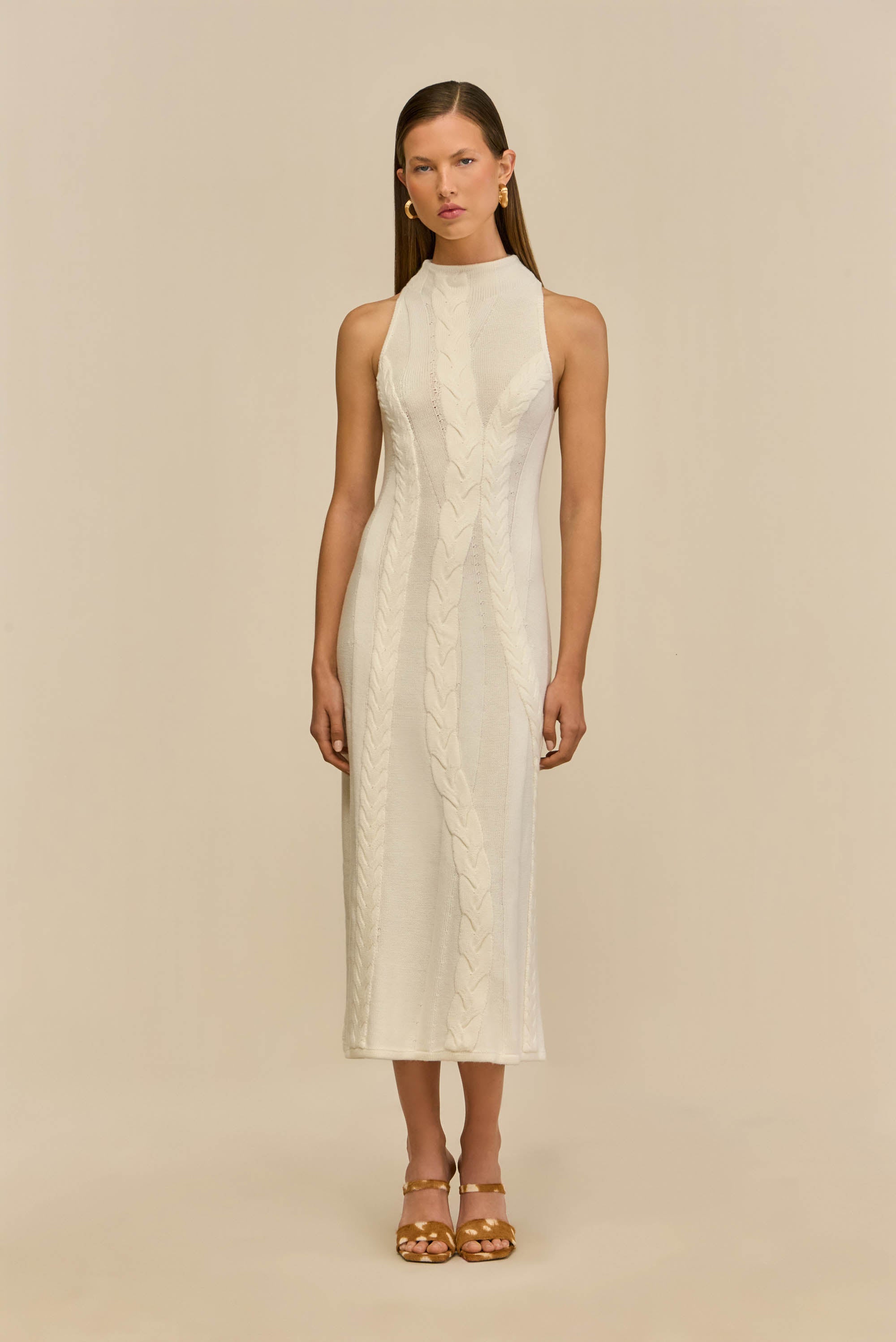 MOLLIE KNIT DRESS - OFF WHITE