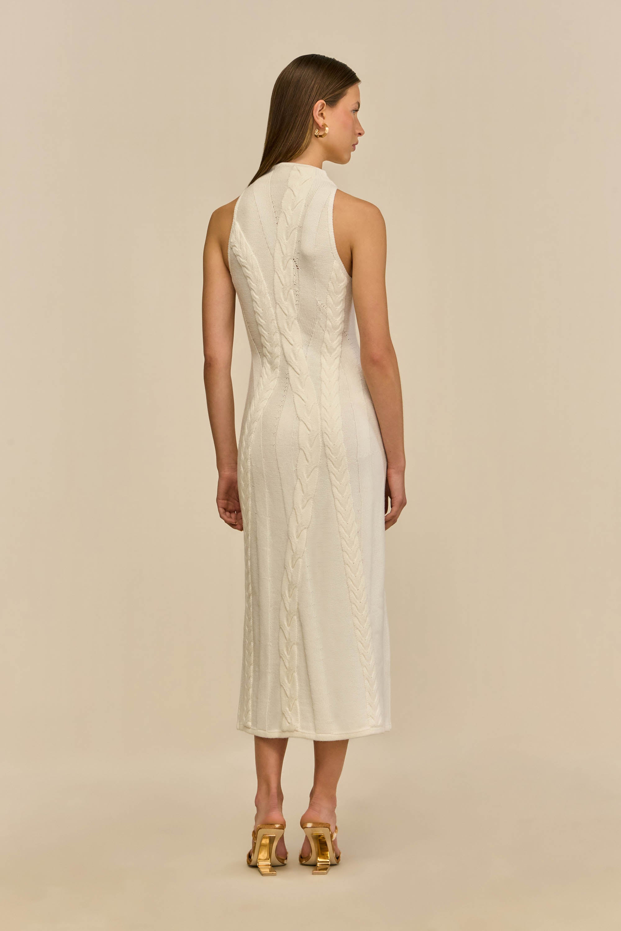 MOLLIE KNIT DRESS - OFF WHITE