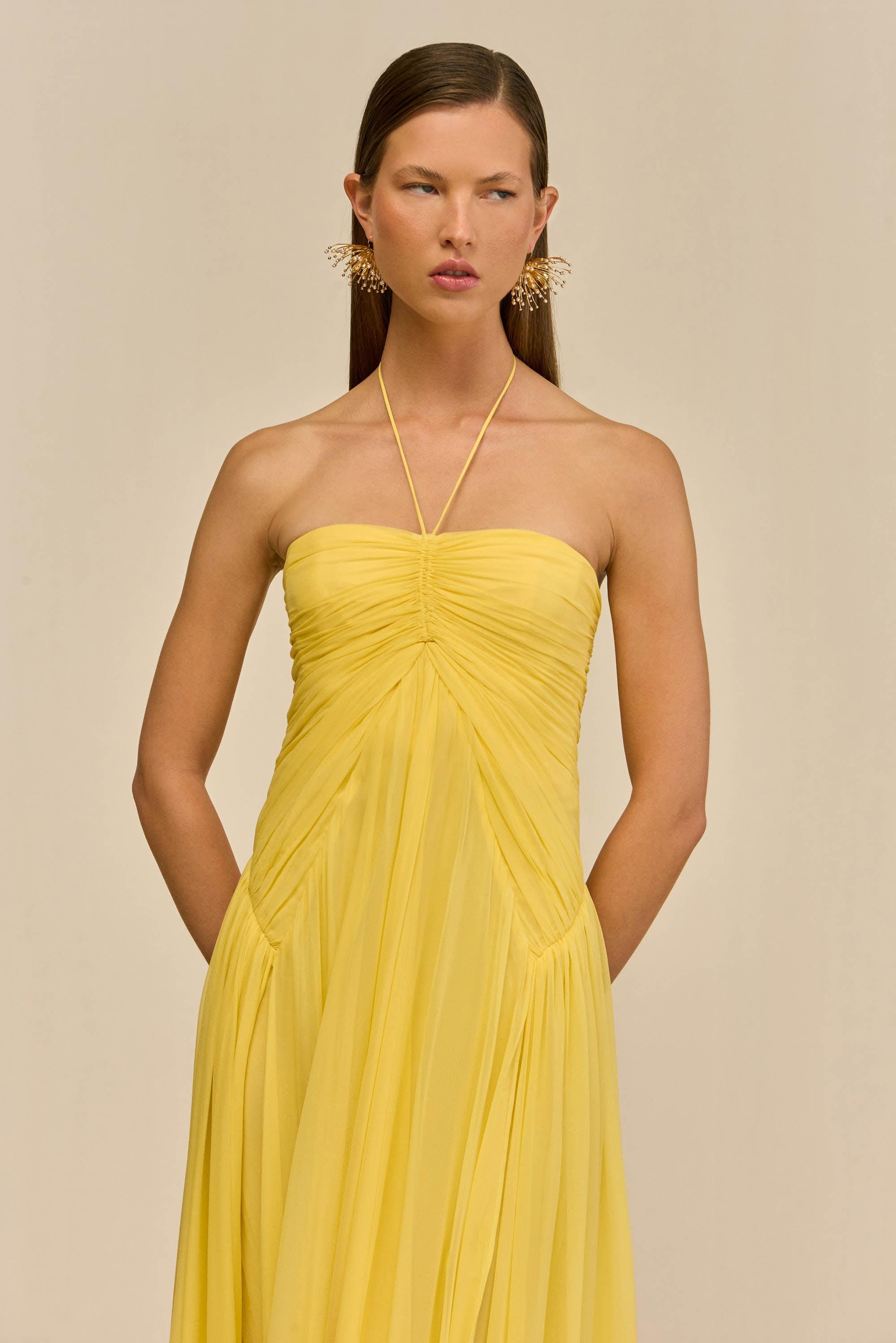 RITZ DRESS - CANARY