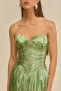 ASHIKA GOWN - SPEARMINT METALLIC