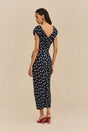 AIRA DRESS - SMALL DOT DEEP LAKE