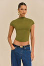 VIRGINIANA KNIT TOP - CEDAR