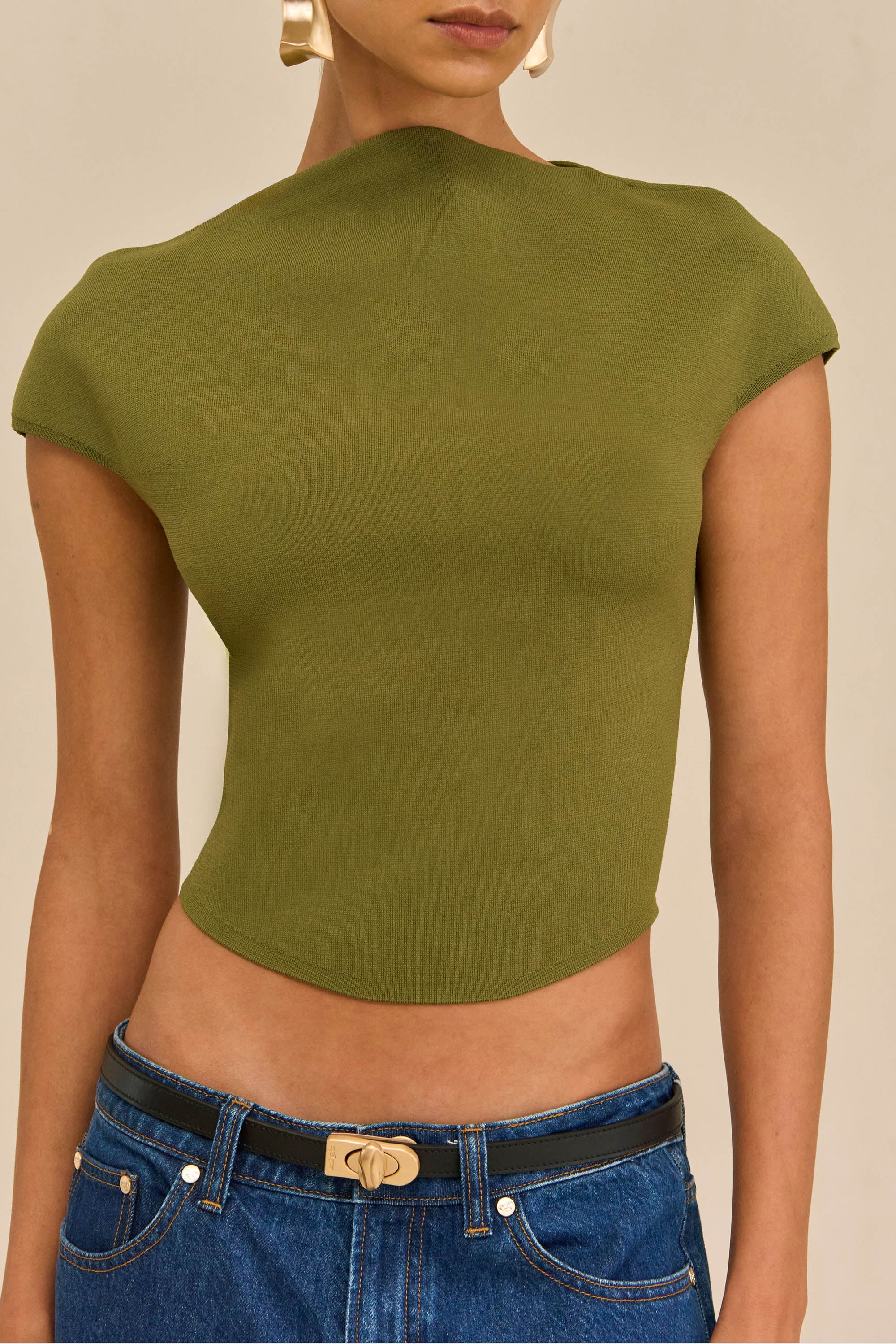 VIRGINIANA KNIT TOP - CEDAR