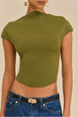 VIRGINIANA KNIT TOP - CEDAR