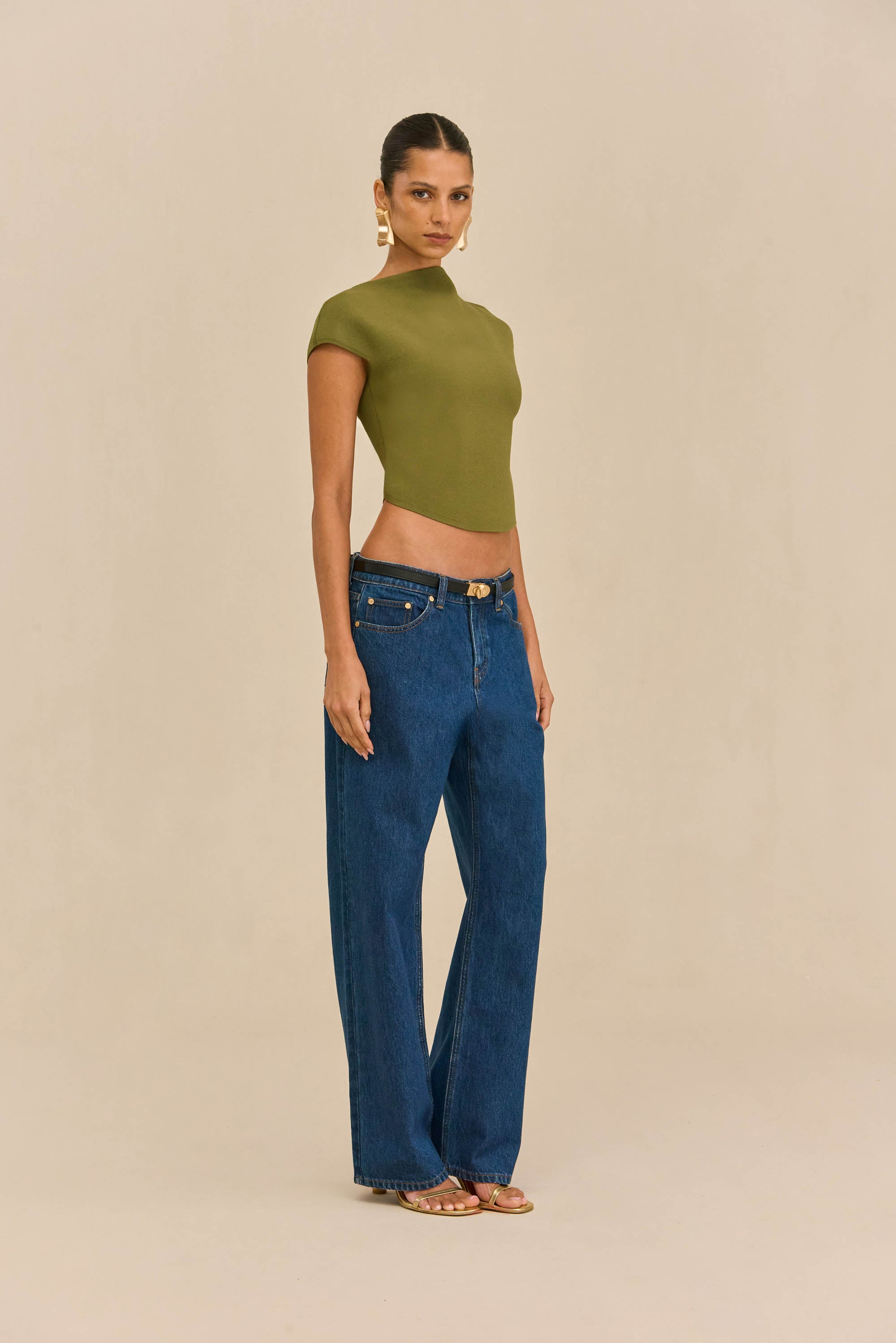 VIRGINIANA KNIT TOP - CEDAR