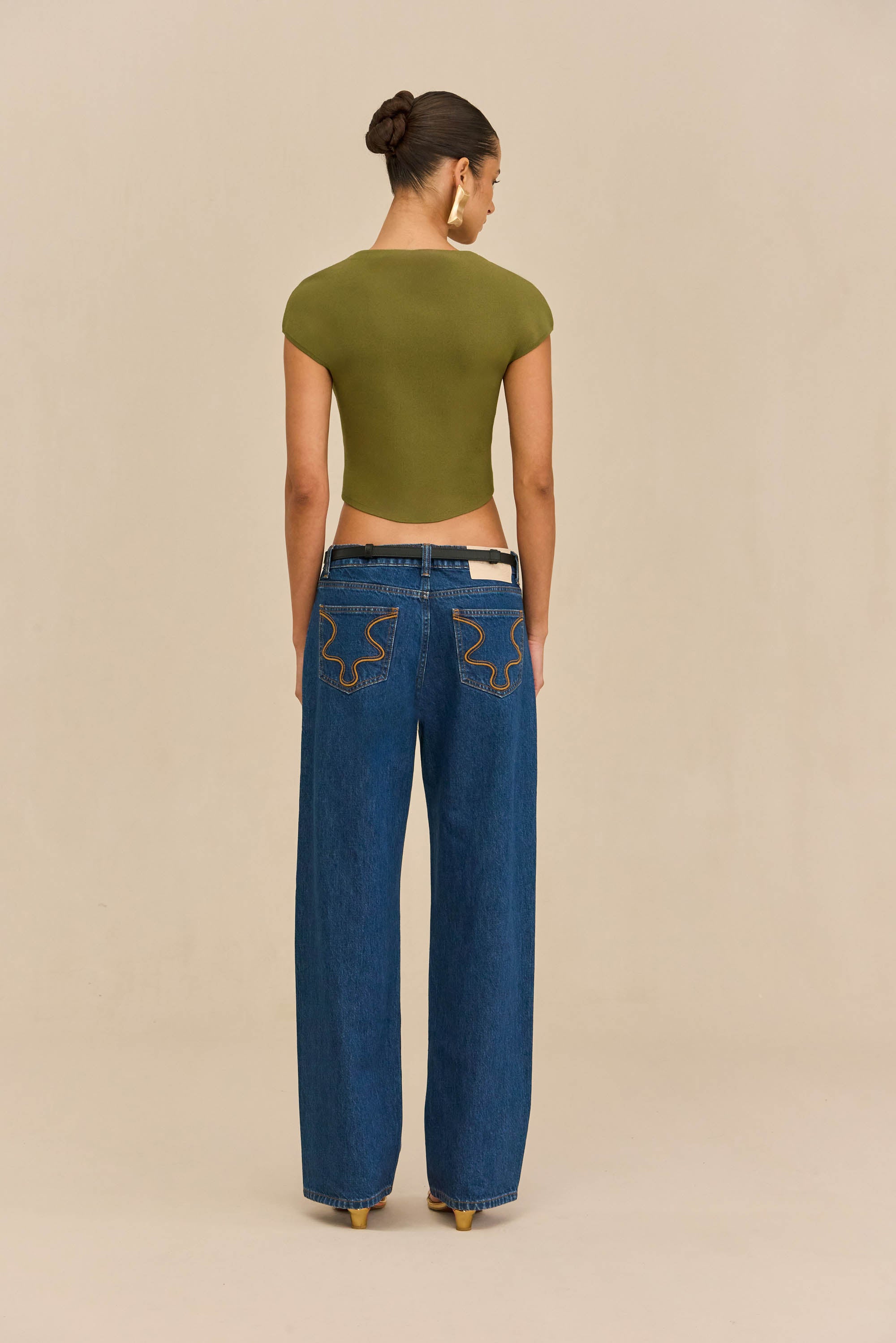 VIRGINIANA KNIT TOP - CEDAR