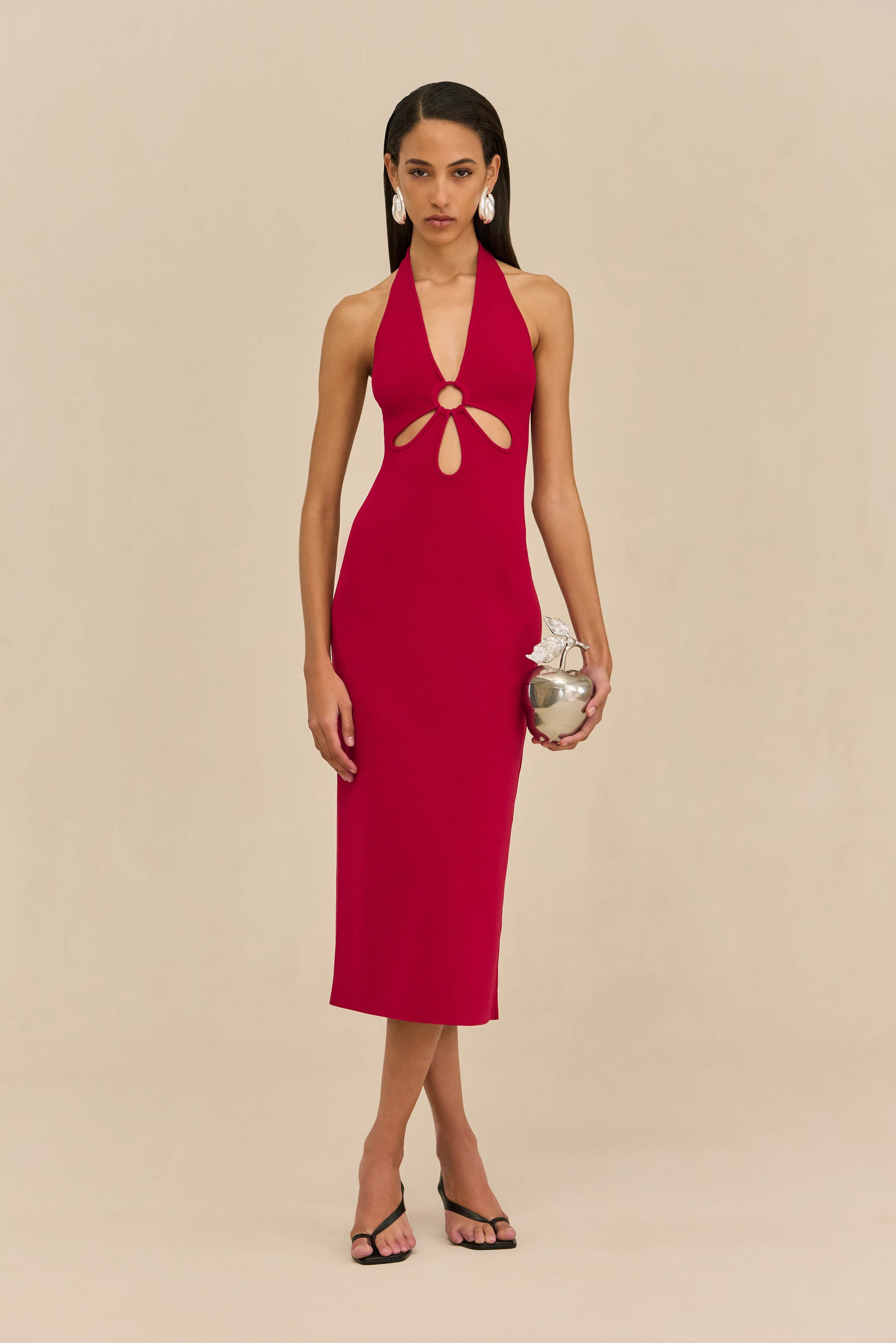 VINNA KNIT DRESS - MERLOT