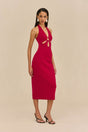 VINNA KNIT DRESS - MERLOT