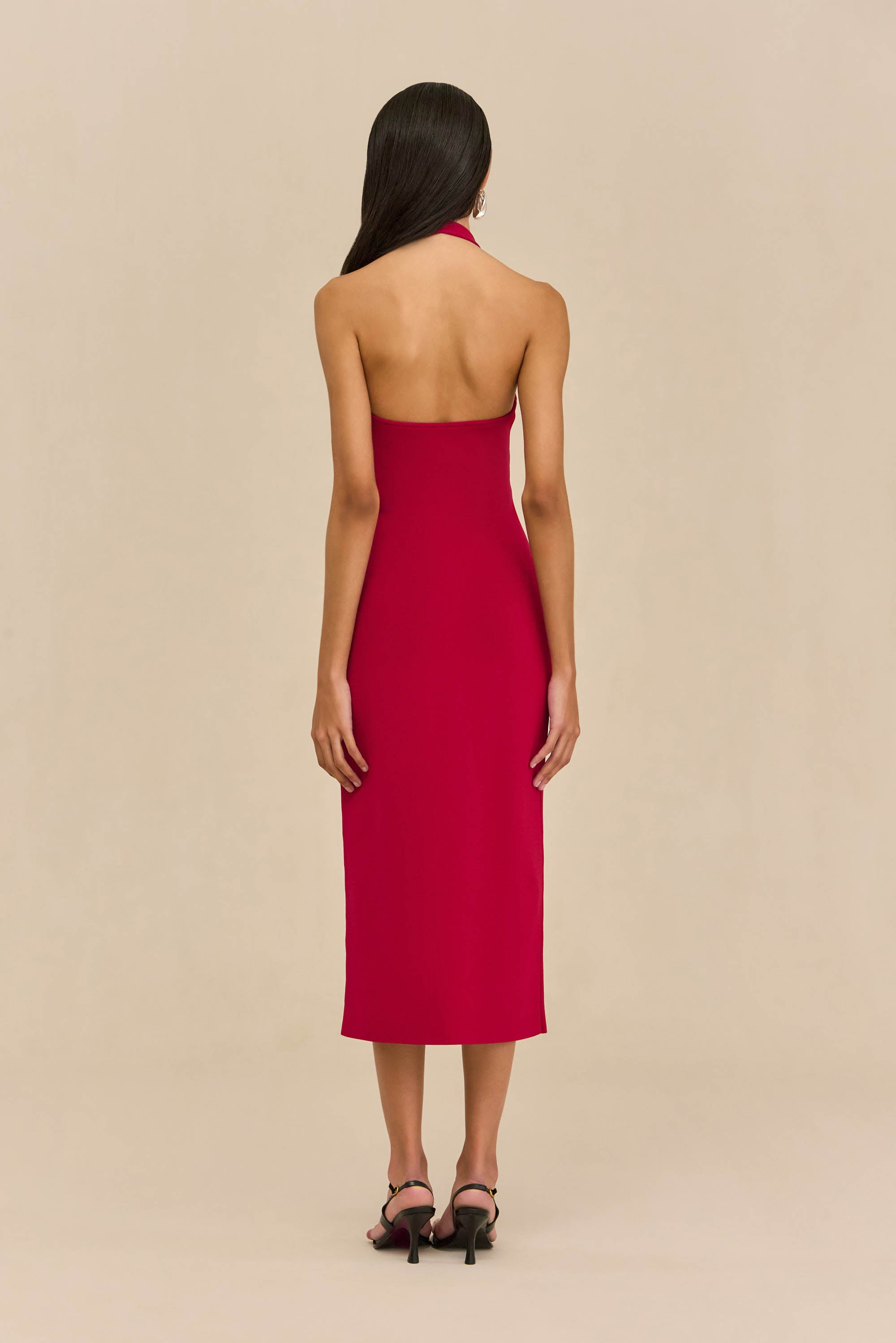 VINNA KNIT DRESS - MERLOT
