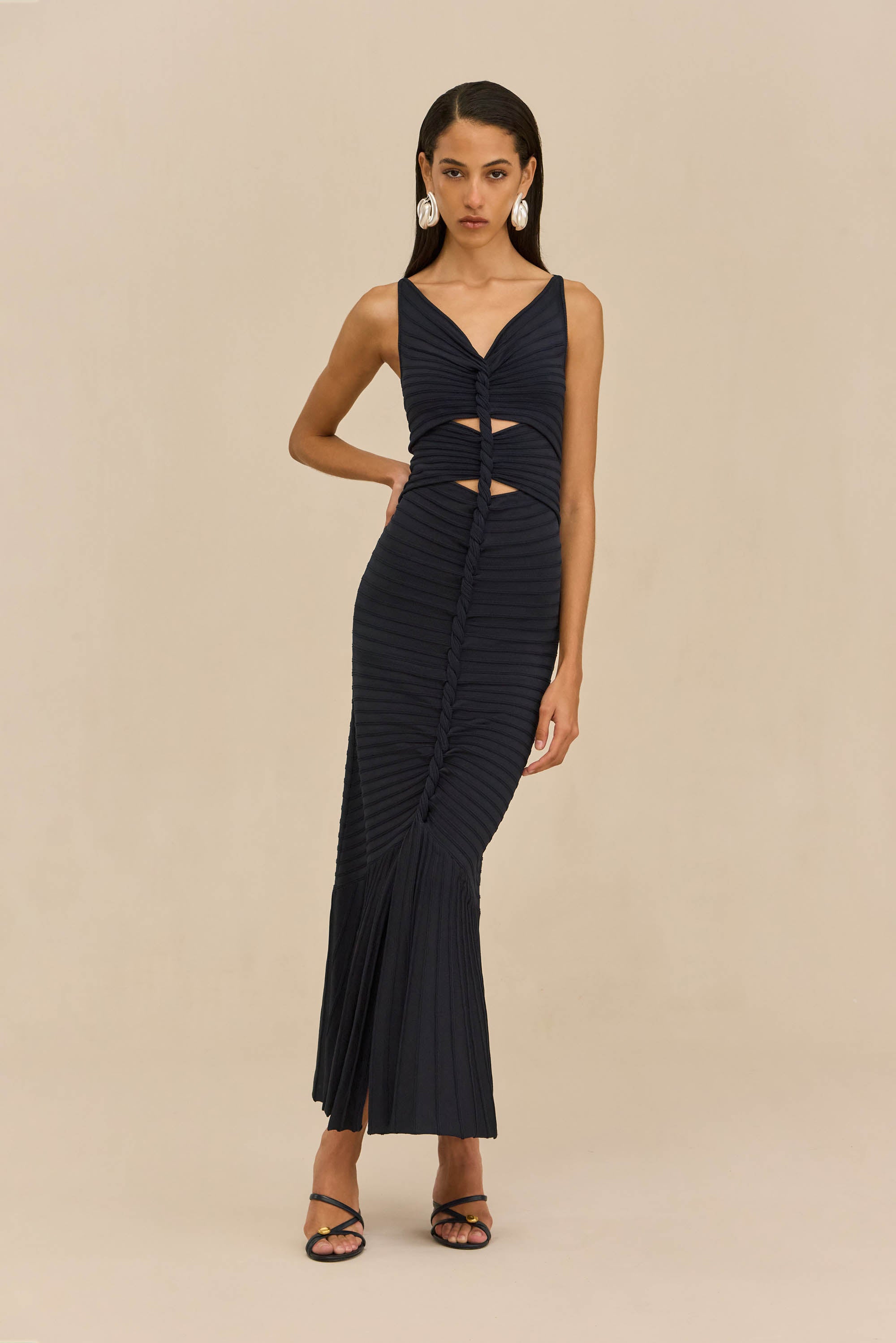 AMATA KNIT DRESS - DEEP LAKE